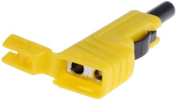 932153103, Yellow Male Banana Plug, 4 mm Connector, Screw Termination, 30A, 30 V ac, 60V dc, Nickel