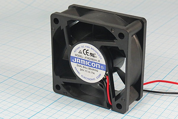 Вентилятор JAMICON JF0625B2H-R 60x25 24V 0.17A 2pin Вентилятор JAMICON JF0625B2H-R 60x25 24V 0.17A 2pin