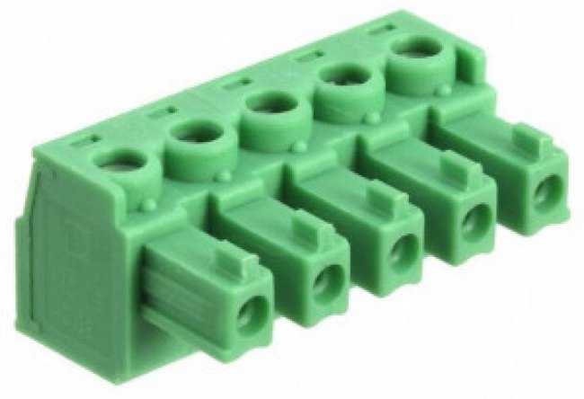 1900808, Pluggable Terminal Blocks 5 Pos 5.08mm pitch Plug 28-16 AWG Screw