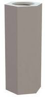 14HTSP103, Standoffs &amp; Spacers Hex Threaded Standoff, #4-40 Thread, .500 Spacer, Natural, Nylon, .188 Across Flats