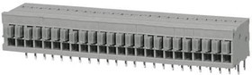 TBL009-254-24GY-2GY, Fixed Terminal Blocks Terminal block, screwless, 2.54, Horizontal, 24, Gray w Gray Button