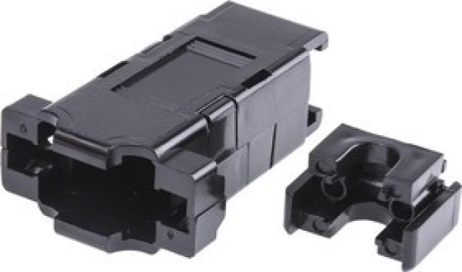F1069-1E / 1731140263, F1069 Series ABS D Sub Backshell, 9 Way F1069-1E / 1731140263, F1069 Series ABS D Sub Backshell, 9 Way