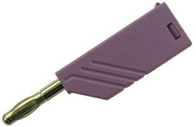 934100109, Violet Male Banana Plug, 4 mm Connector, Screw Termination, 24A, 30 V ac, 60V dc, Nickel