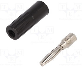 557-0100, Test Plugs &amp; Test Jacks BLACK 4MM TRIPLE CONTACT