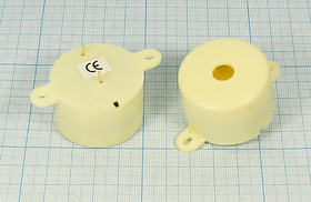 Зуммер пьезоэлектрический с генератором, размер 40x26m60, напряжение 3~24В, частота 3.0кГц, контакты