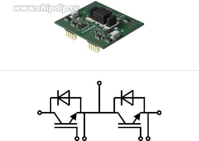 SKYPER 32 R L6100102, Драйвер БТИЗ, полумостовой, SEMIKRON