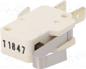 1006.1801, Микропереключатель SNAP ACTION, с рычажком с загнутым концом