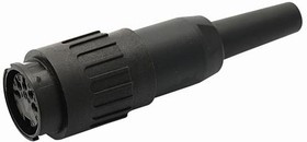 T 3438 501, Circular DIN Connectors 7P CABLE RECPT SODR SILV BAYONET
