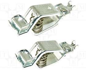 010029-KIT, Зажим "крокодил"; 25А; Контакты: сталь; зажим под винт,под обжим 010029-KIT, Зажим "крокодил"; 25А; Контакты: сталь; зажим под винт,под обжим