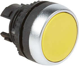 Кнопка с пруж. возвр. с пот. головкой желт. Osmoz Leg 023804