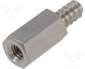 TFM-ST4.2X12/M4, Дистанцирующая стойка с резьбой, 12мм, Внутр.резьба: M4, латунь