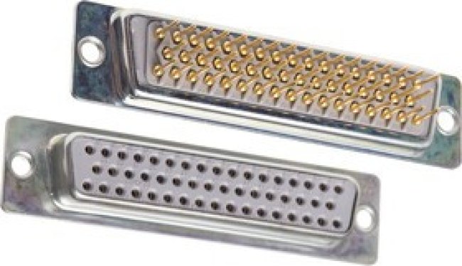 50 Way Through Hole D-sub Connector Socket