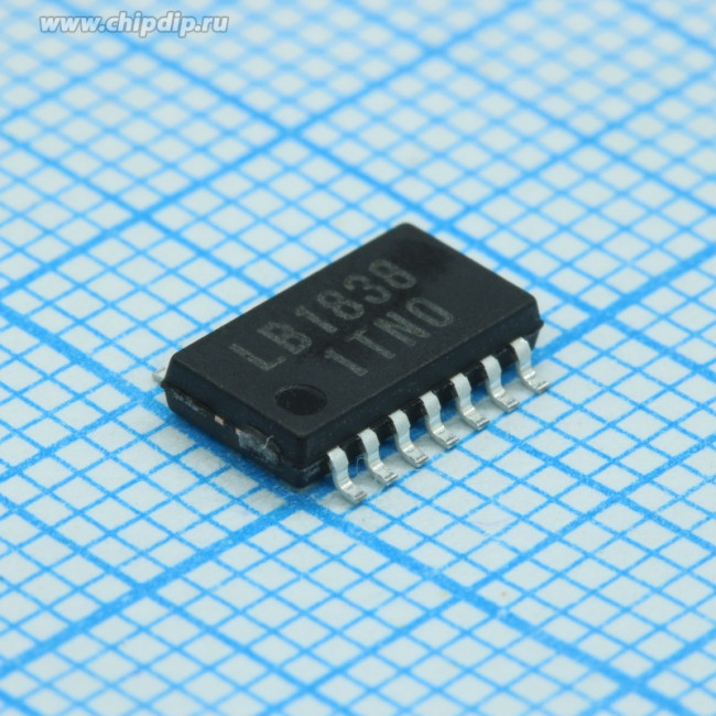 LB1838M-TRM-E, Драйвер DC двигателя, SOIC-14W / MFP-14S