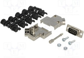 D45PK-M-09-DBP-K, Разъем D-Sub; PIN: 9; вилка; "папа"; пайка; на про