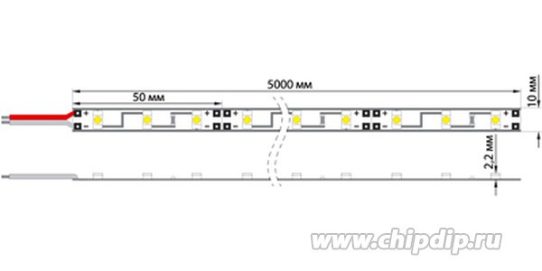 141-351, Лента светодиодная 12В, SMD2835, 4,8Вт/м, 60 LED/м, красный, 8мм, 5м, IP65 141-351, Лента светодиодная 12В, SMD2835, 4,8Вт/м, 60 LED/м, красный, 8мм, 5м, IP65
