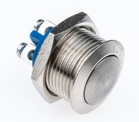 AV1630C910, Push Button Switch, Momentary, Panel Mount, 16.2mm Cutout, SPST, 24/48V dc, IP65 AV1630C910, Push Button Switch, Momentary, Panel Mount, 16.2mm Cutout, SPST, 24/48V dc, IP65