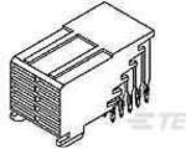 5536649-1, Conn Backplane RCP 10Power POS 2mm Press Fit RA Thru-Hole Tube