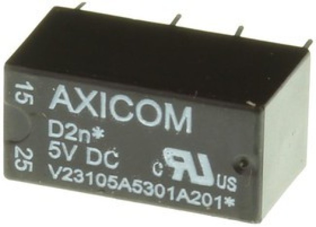 V23105A5301A201, Signal Relay 5VDC 3A DPDT(20.2x10x11)mm THT V23105A5301A201, Signal Relay 5VDC 3A DPDT(20.2x10x11)mm THT