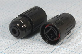 Штекер телефонный 8P8C корпус герметичный, на кабель, RJ45F6