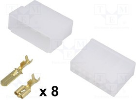 OK-8MF, Наконечник: плоский, "мама"/"папа", обжим, на провод, 2,5мм2