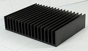 Охладитель (радиатор охлаждения) 130x100x 30, тип F36, аллюминий, BLA280-100, черный