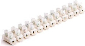 081-10-09, Зажим винтовой ЗВИ-60 2.5-16мм² 12пар белый HLT