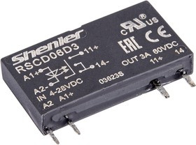 RSCD06D3, Реле МОП-однонаправленное 4…28VDC, 3A/60VDC RSCD06D3, Реле МОП-однонаправленное 4…28VDC, 3A/60VDC