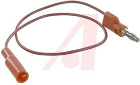 BU-2031-A-12-2, 10A Red Test lead, Male, 300V Rating - 0.3m Length