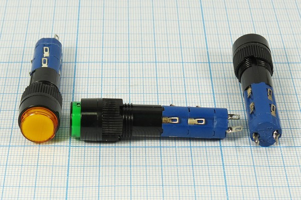 Выключатель кнопочный с фиксацией SPST, OFF-ON, красный с подсветкой ,220В/1А, IL2Вкр; №10291R ПКн\250\ 1,0\SPST\d12\чер\ ILкрСд2В\\8C\HS-21