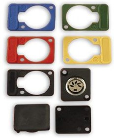 DSS-BLACK, XLR Connectors Labeling plate for D recptacles;black