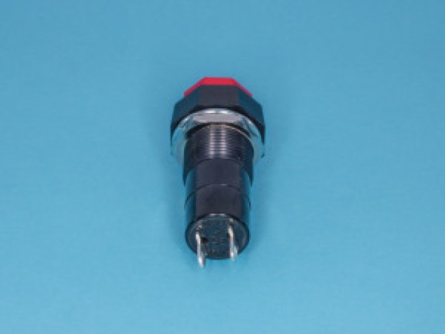 PSW-6A-R, Кнопка восьмиугольная 220В 1А без фиксации, крепление гайка, красная PSW-6A-R, Кнопка восьмиугольная 220В 1А без фиксации, крепление гайка, красная