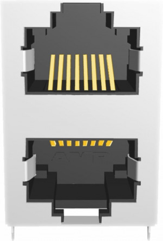 5569380-1, Modular Connectors / Ethernet Connectors 2X1 8/8 R/A LPRO