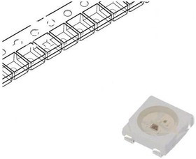 WS2812B-V4, Программируемый светодиод, SMD, 5050, PLCC4, RGB, 5x5x1.57мм, 3.7-5.3V