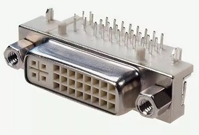 DVI 24+5(JDR-245) (DS1091 VNOS), Розетка DVI на плату угловая