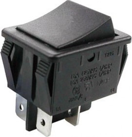 R525-BBOT (KLS7-009-22- C-0-BK/BK-P20-S (2)), Выключатель 2хON-ON 250В 16А черн. (B1024,SWR74)