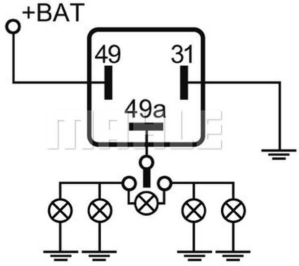 MFL 25, Реле указателей поворота и аварийной сигнализации