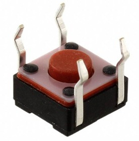 RT1105AF160Q, Tactile Switches 50mA 12VDC SPST Red PC Mount