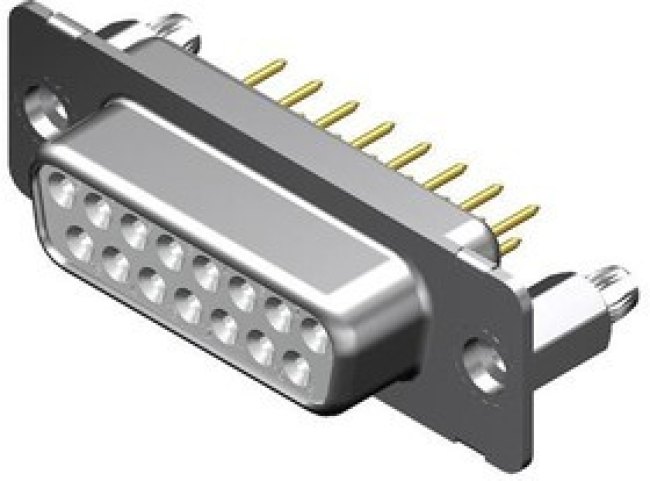 173109-0153, D-Sub Standard Connectors FCT DSUB STR PC RCPT 25 PN W/SNAPIN