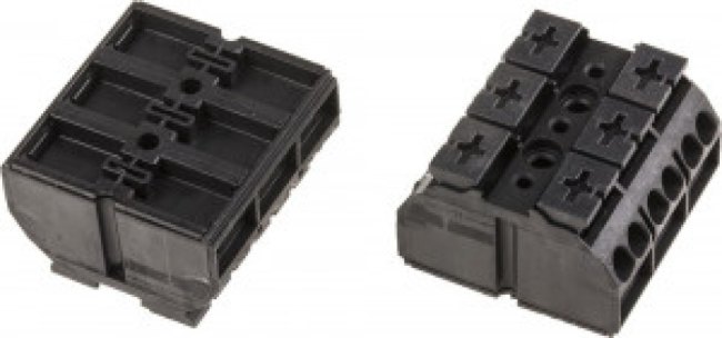 862-1503, 862 Series Terminal Strip, 3-Way, 32A, 20 12 AWG, Wire, Push-In Cage Clamp Termination