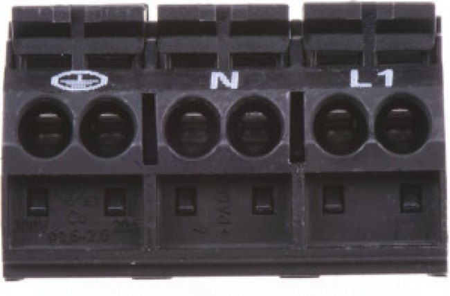 862-1503, 862 Series Terminal Strip, 3-Way, 32A, 20 12 AWG, Wire, Push-In Cage Clamp Termination