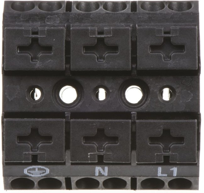 862-1503, 862 Series Terminal Strip, 3-Way, 32A, 20 12 AWG, Wire, Push-In Cage Clamp Termination