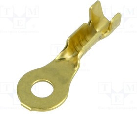 BM91103, Наконечник: кольцевой, M3, 0,5-1мм2, обжим, на провод, латунь