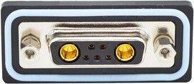 CDFV7W2213L411, Комбинированный разъем D Sub, IP67, NANOOK Series, DA-7W2, Гнездо, 7 контакт(-ов)