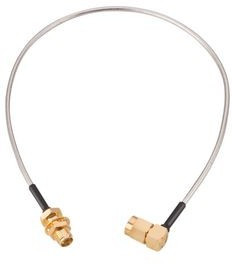 65503603230508, RF Cable Assembly, SMA Male Angled - SMA Female Straight, 304.8mm, White