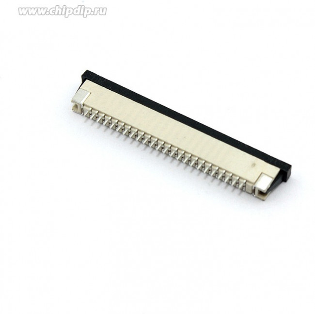 Разъем FPC Half Coverage Top Contact 1.0K-BS-24PWB 24 pin высота 2мм шаг 1мм
