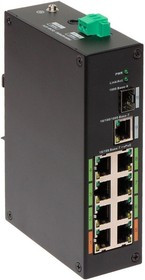 Dahua DH-LR2110-8ET-120, 8-портовый неуправляемый коммутатор с ePoE, Порты: 8 RJ45 10/100/1000Мбит/с PoE/PoE+/Hi-PoE 1 RJ45 10/100/1000Мбит/