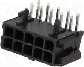 MFGK-10, Гнездо, провод-плата, "папа", 3мм, PIN: 10, THT, 5А, Конф: 2x5, 10мОм MFGK-10, Гнездо, провод-плата, "папа", 3мм, PIN: 10, THT, 5А, Конф: 2x5, 10мОм