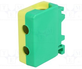 PE.4119, Соединитель: на рейку, 50мм2, Кол-во полюс: 1, клеммы: 2, Шир: 18мм