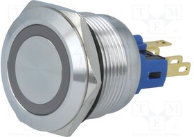 V22-11R-24R-S, Переключатель: антивандальный, Пол: 2, SPST-NO + SPST-NC, IP65