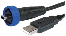 PX0441/4M50, Кабель / адаптер, вилка USB A, вилка USB B mini (герметичная)
